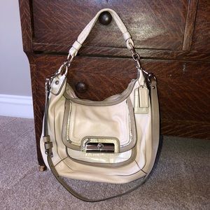 Coach white cross body/shoulder bag purse